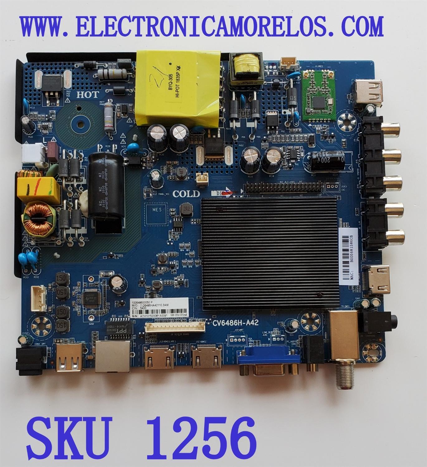 MAIN FUENTE NUEVA (COMBO) PARA TV ATVIO  / NUMERO DE PARTE CV6486H-A42 / 100648600050 / 7.D6486HA42110.3AM / A7H10152008YA0091 / 08001027825 / 100648600050 P / 003LP245633A0 / MODELO ATV5016iLED / DISPLAY CC500PV7D